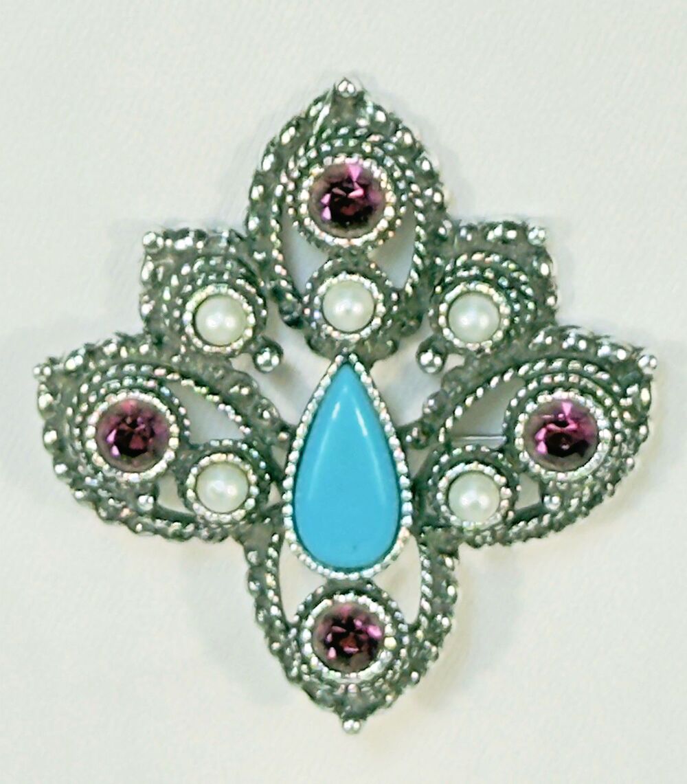 Vintage 1974 Sarah Coventry “Imperial” convertible brooch and pendant. - Picture 4 of 12